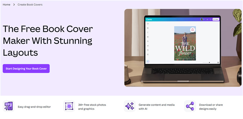 Canva KI Buchcover Generator