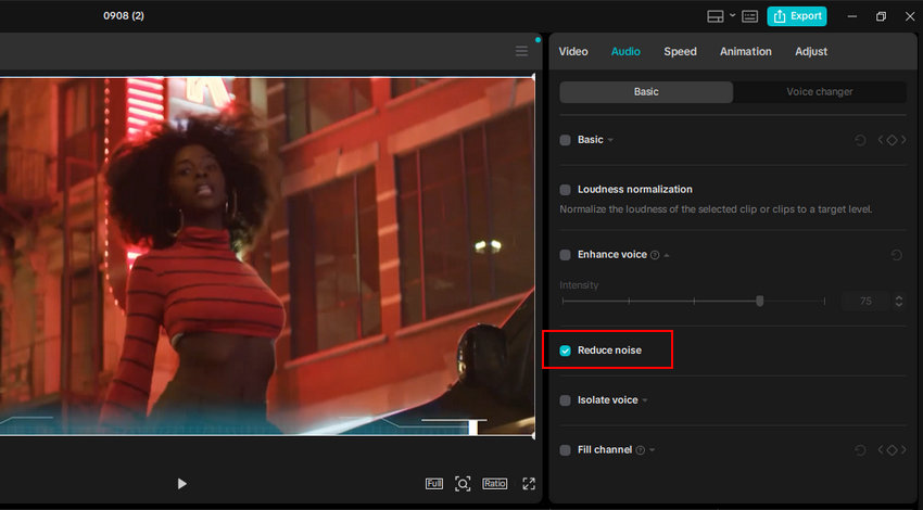 Remove background noise in capcut