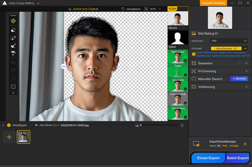 Machen Sie den Hintergrund transparent