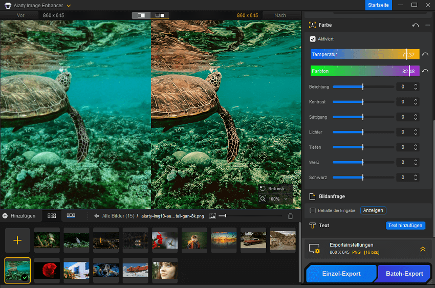 Aiarty Image Enhancer Farbkorrektur