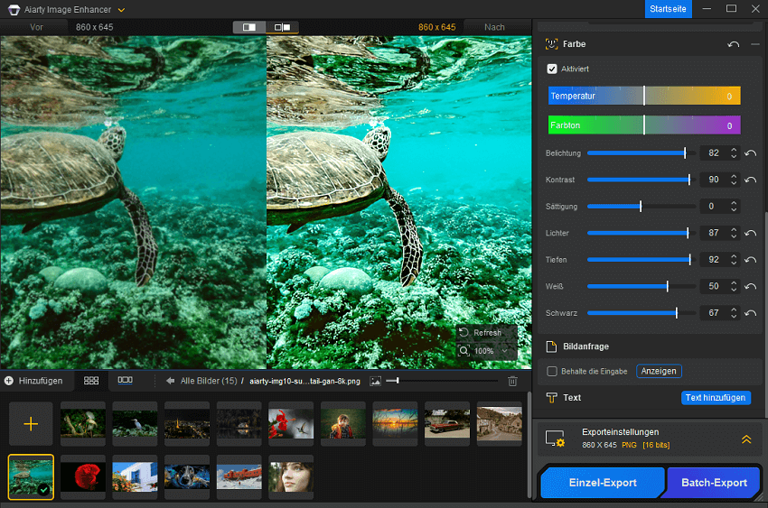 Aiarty Image Enhancer Farbkorrektur