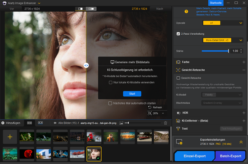 Aiarty Image Enhancer Add Facial Images