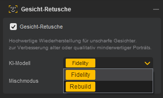 Aiarty Image Enhancer Gesichtswiederherstellungsmodelle