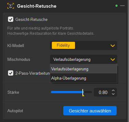Aiarty Image Enhancer Face Restoration Modes