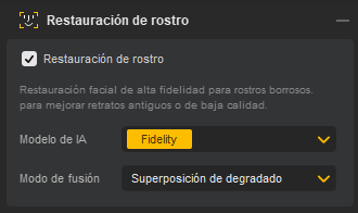 Aiarty Image Enhancer Activar restauración facial