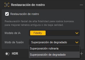 Aiarty Image Enhancer Modos de restauración facial