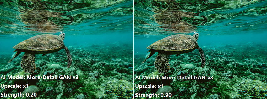 Deslizador de Intensidad de Aiarty Image Enhancer