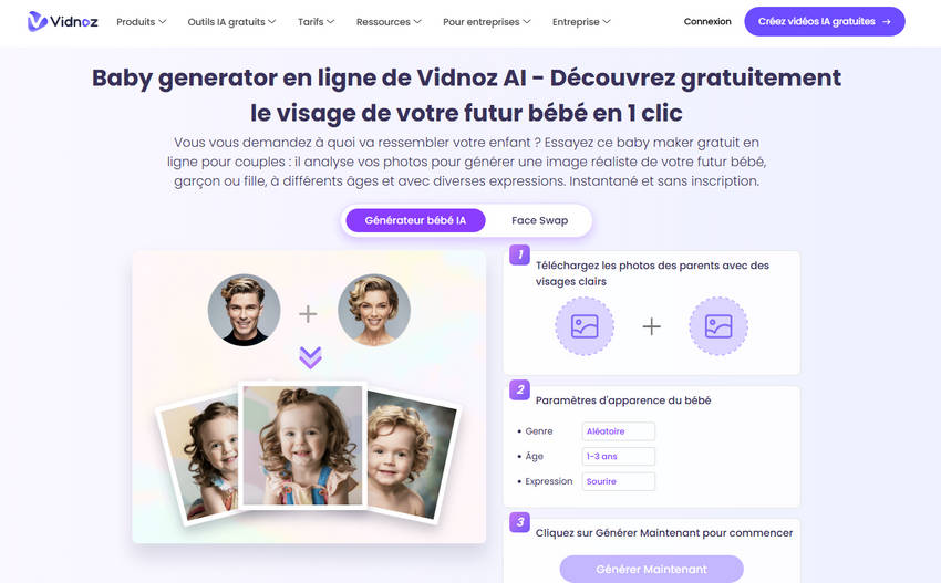 Générateur de Bébé IA - Vidnoz