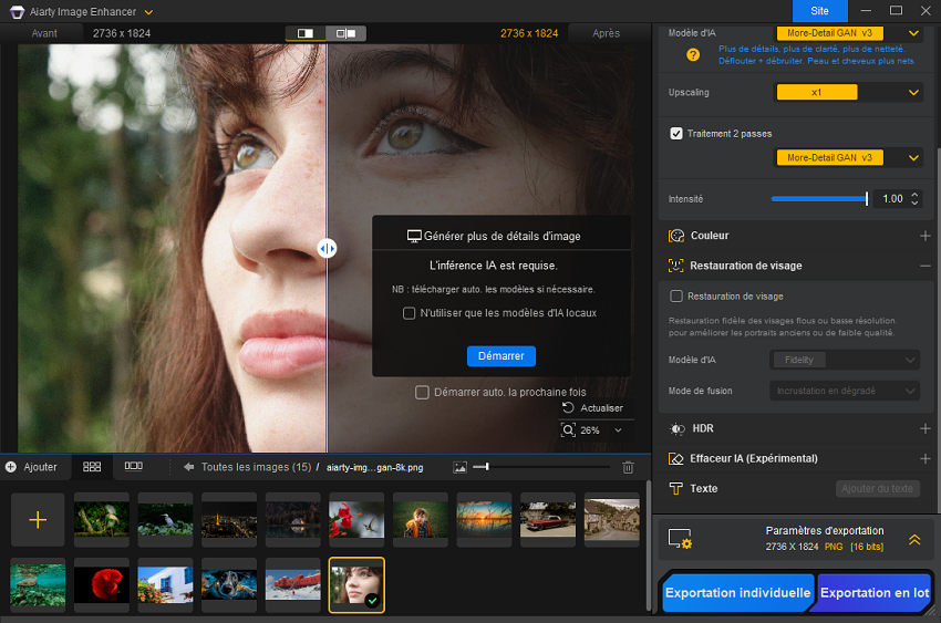 Ajouter des Images de Visages Aiarty Image Enhancer