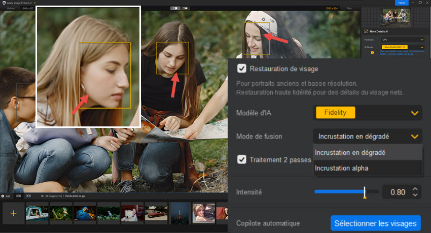 Aiarty Image Enhancer Select Multiple Faces