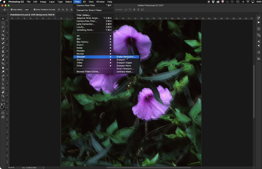 Choosing PhotoShop Sharpen Filters
