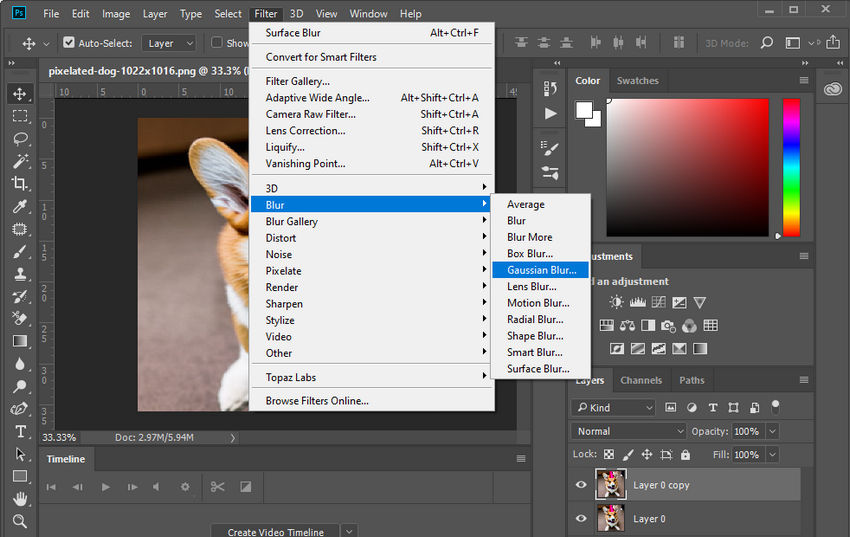 Gaussian blur