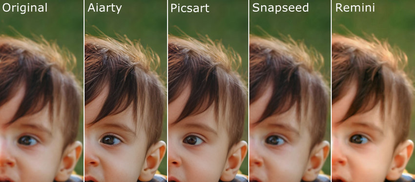 Detailed close-up comparison