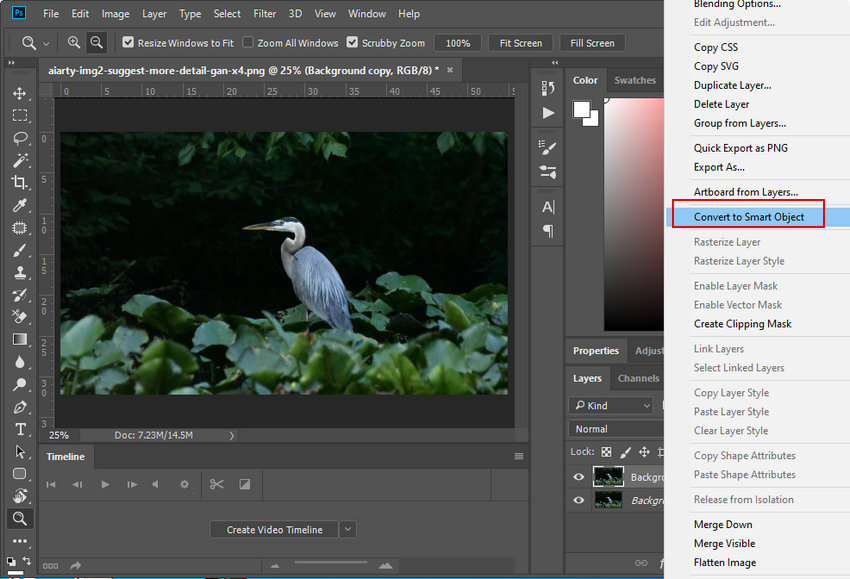 Convert to Smart Object