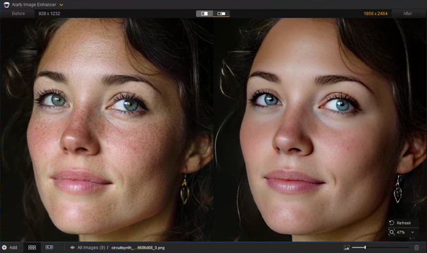 Aiarty Image Enhancer restore face test