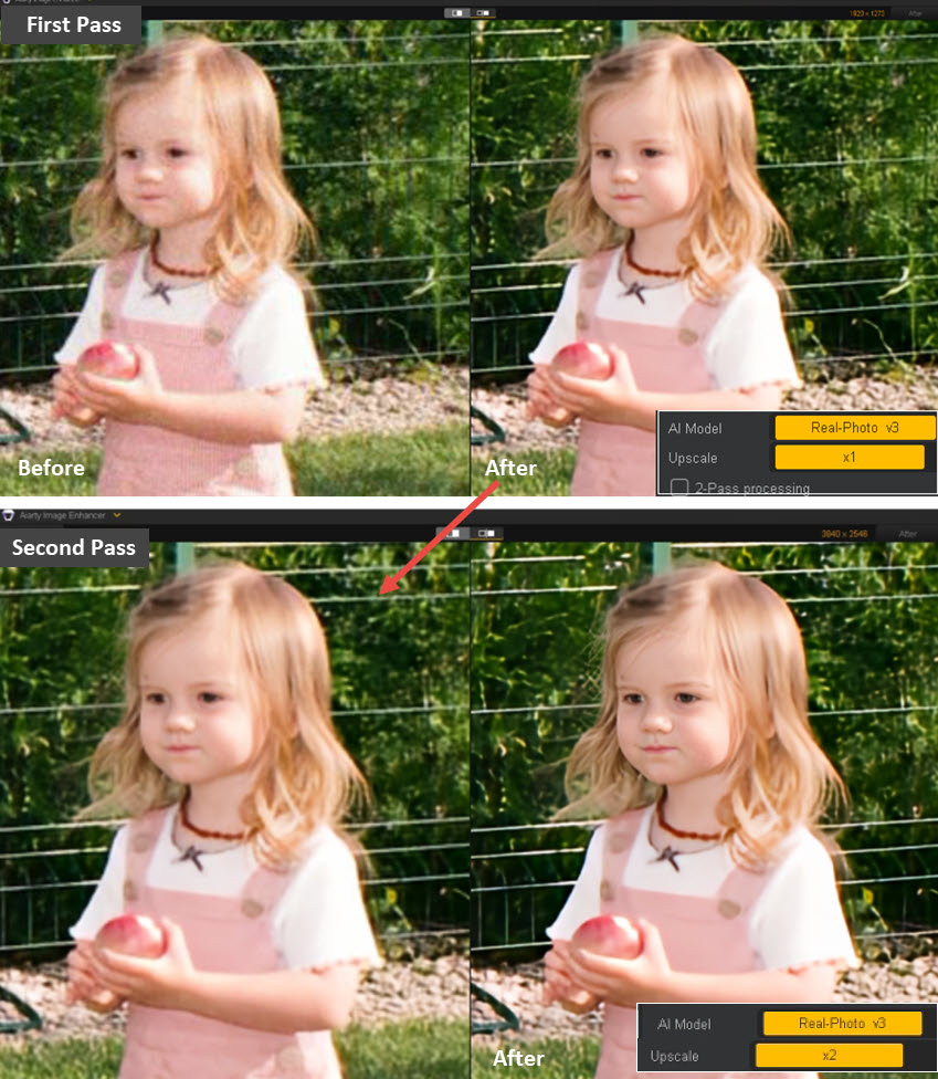 Aiarty for Portrait Photos: Restore Upscale Separate Workflow