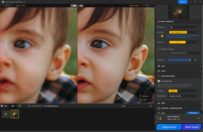 Topaz Photo AI alternative - Aiarty Image Enhancer