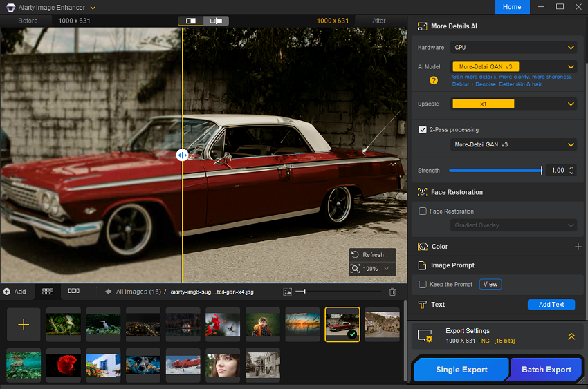 Aiarty Image Enhancer restores old photos