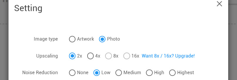 Fix Image Quality with BigJPG