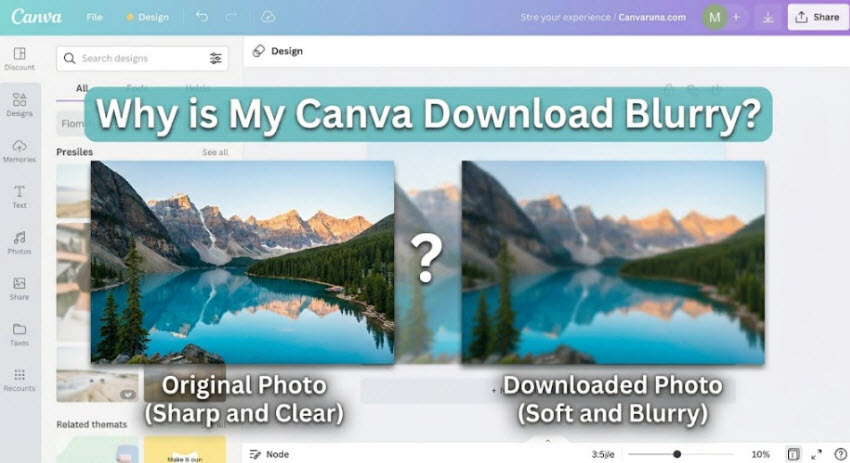 why is my canva download blurry 