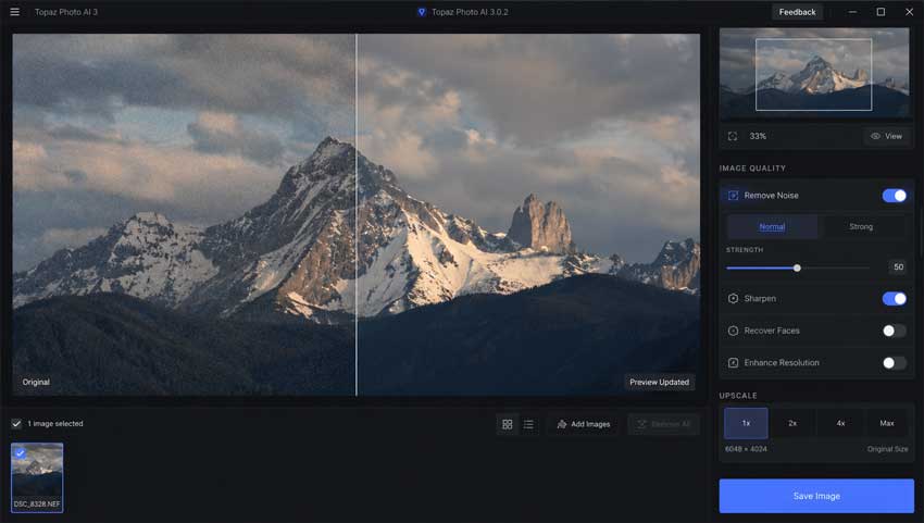 Topaz RAW color and lens correction workflow