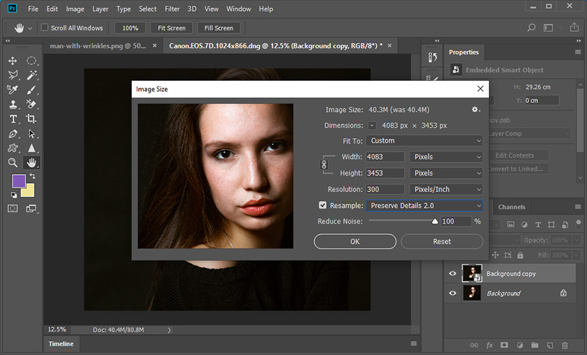 Enhance a Photo in Photoshop - Increase Resolution of Image