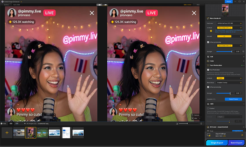 Preview and export