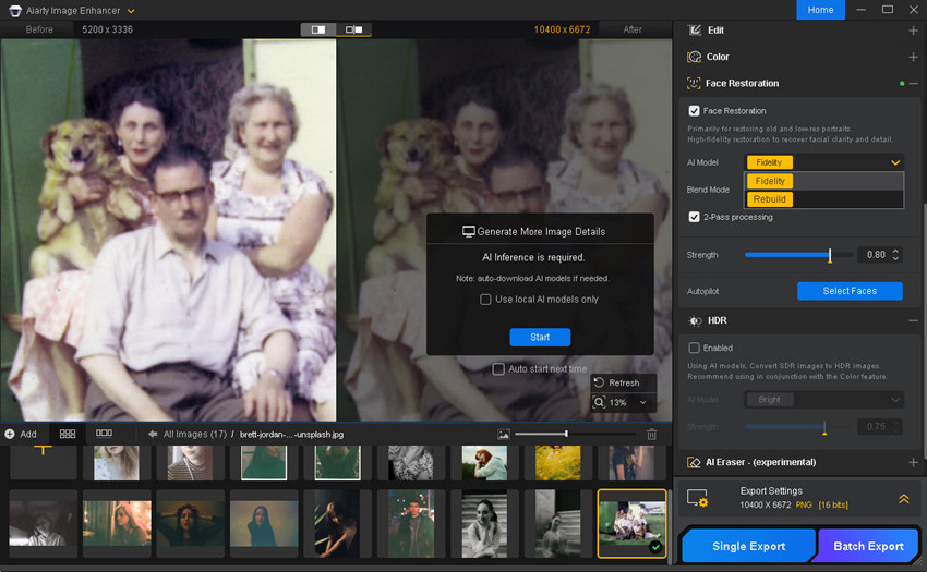 how to fix a blurry face in a photo