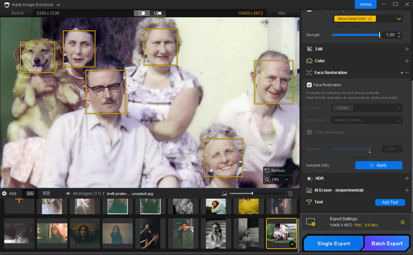 How to restore a blurry face in a photo