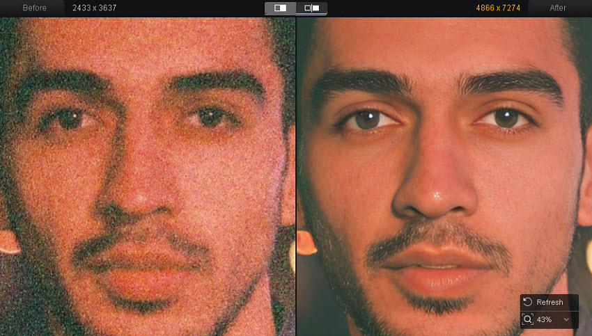 How to restore blurry faces in noisy photos