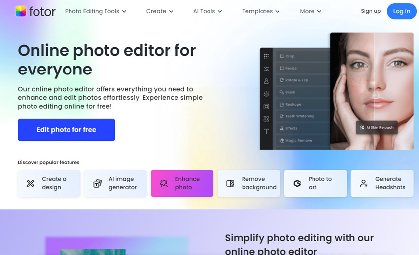 Fix Out-of-Focus Photos with Fotor Step 1