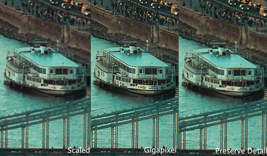 Topaz Gigapixel AI vs Photoshop 4x upscaling test