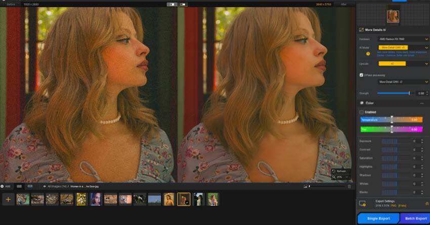 Image Enhancer For Mac Aiarty Interface
