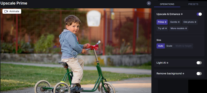 Lets Enhance Interface