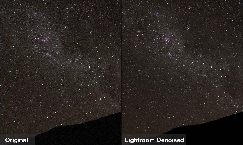 Lightrrom Cleaning Up Noise in Night Sky Images