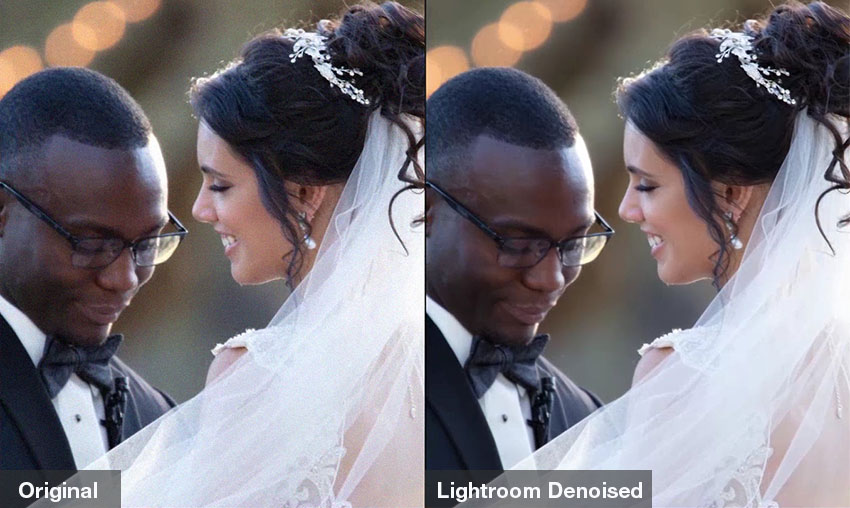 Lightrrom Reducing High ISO Noise from Wedding Portraits