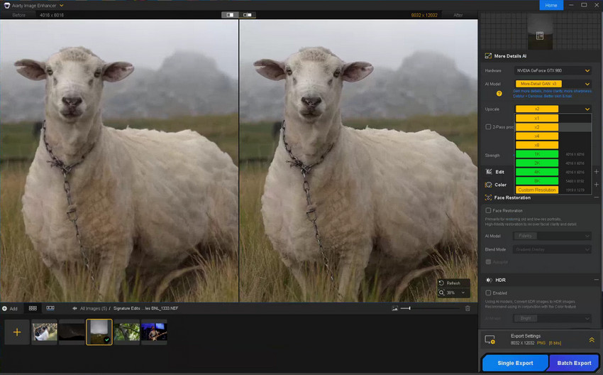Enhance details with Aiarty