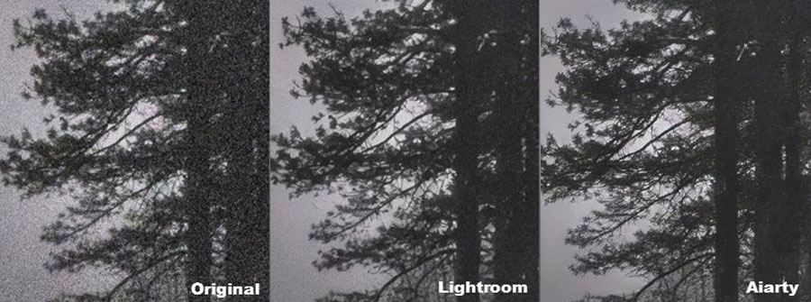 lightroom denoise vs Aiarty Image Enhancer denoise