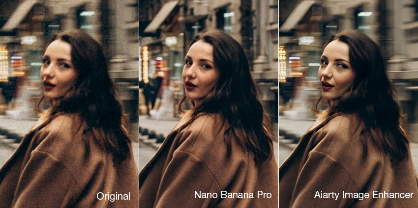 Nano Banana Pro vs Aiarty Image Enhancer 