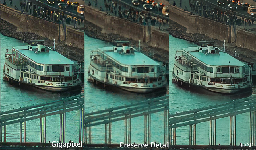 on1 resize vs gigapixel vs Photoshop