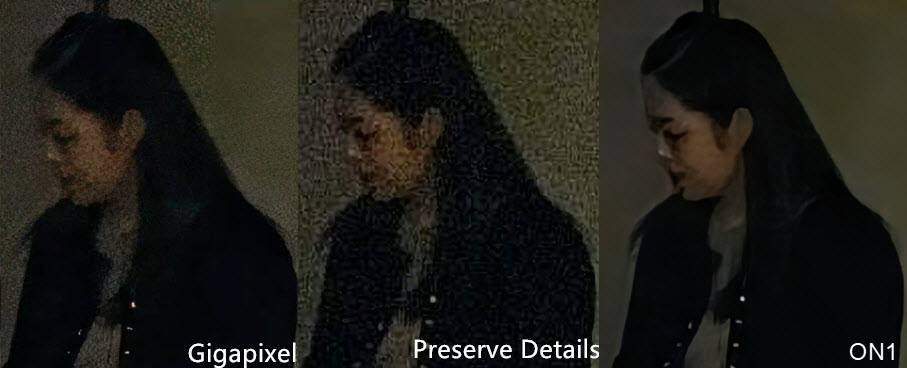 Topaz vs ON1 vs Phogoshop denoising test