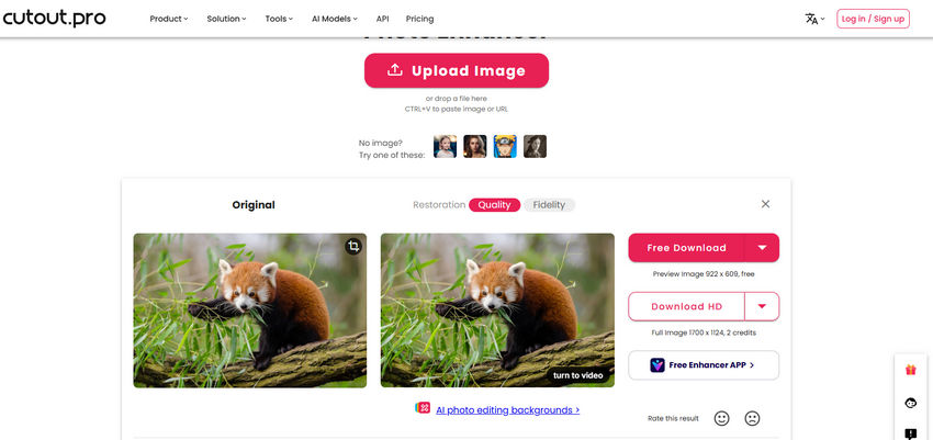 Free online photo enhancer - Cutout.Pro