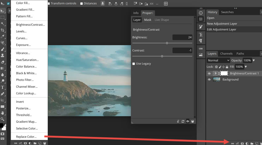 Photopea Color Correction