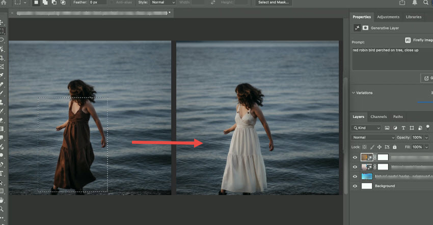 Photoshop Generative Fill Dress