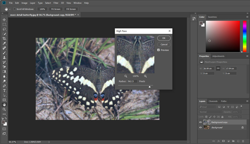 how to sharpen pixelated image in photoshop