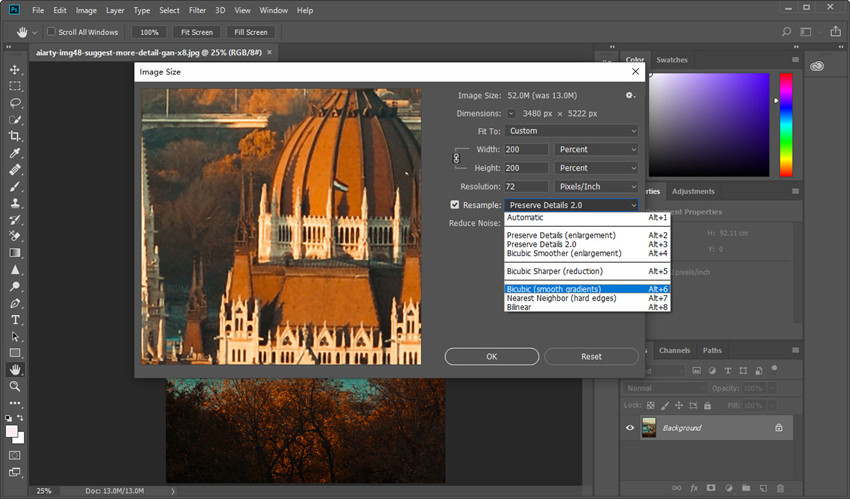 Topaz Gigapixel AI vs Photoshop Preserve Details 2.0