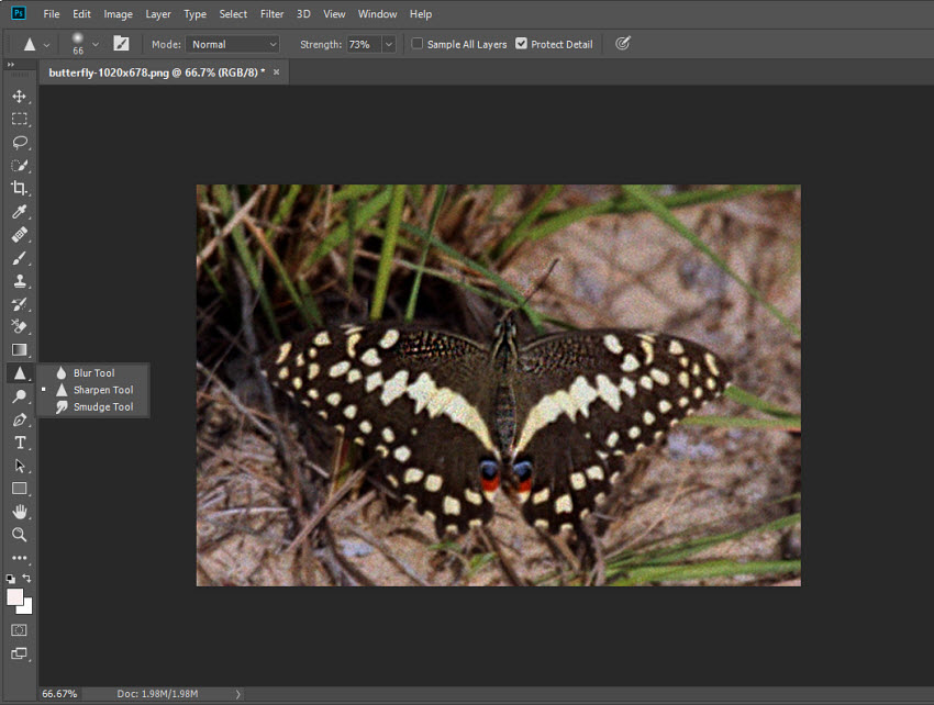 how to sharpen an image in photoshop