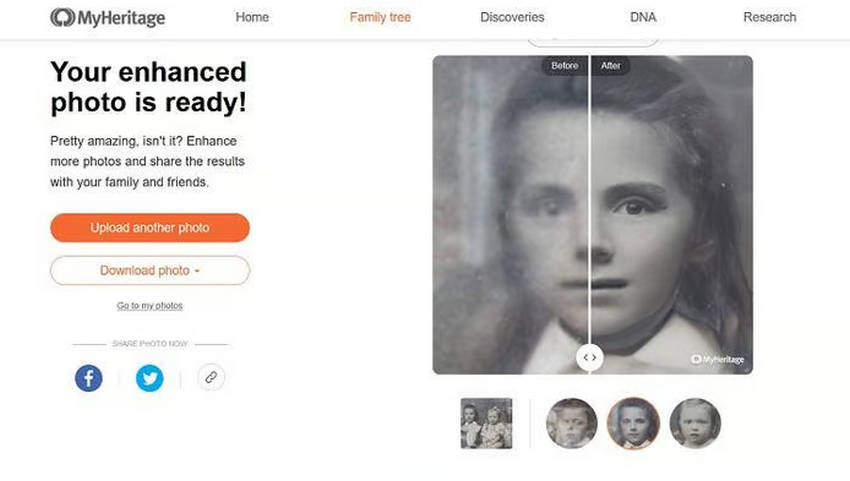 MyHeritage Photo Enhancer