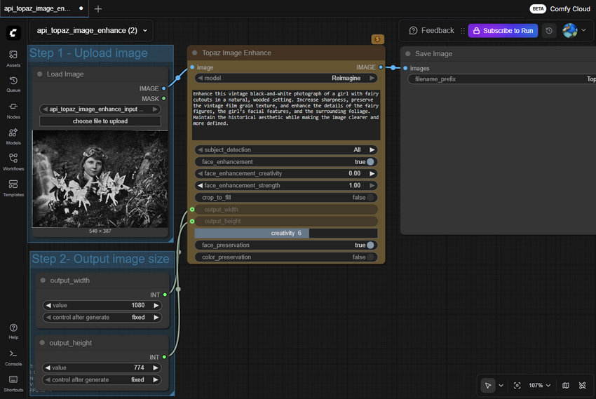 Topaz image enhance comfyui workflow