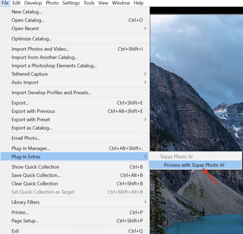 Use Topaz Photo AI plugin in Lightroom